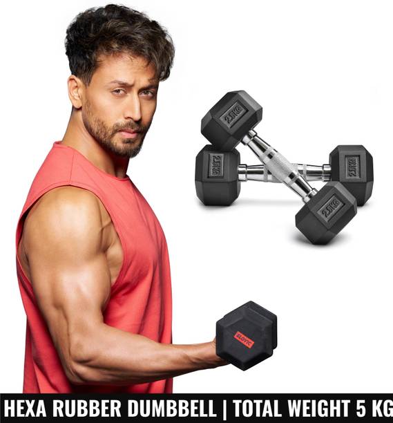SLOVIC Dumbbells Set for Home Gym | 2.5 kg| Set of 2 Fixed Weight Dumbbell