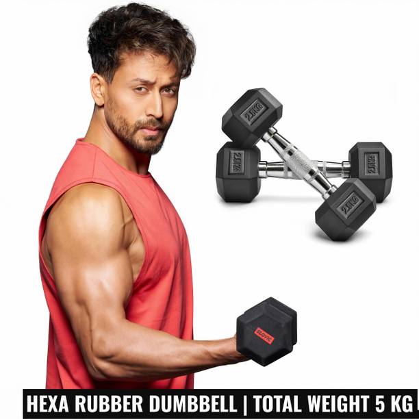 SLOVIC Dumbbells Set for Home Gym | 2.5 kg| Set of 2 Fixed Weight Dumbbell