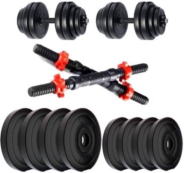 Jaswant fit 10kg Gym Equipment For Home 2.5kgx4 2rod And 4red Nut Adjustable Dumbbell