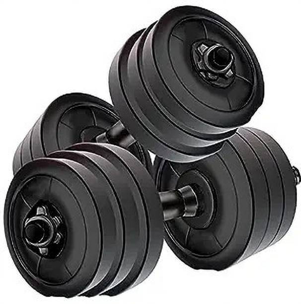 ASU FIT djustable Dumbells 10 Kg PVC Weight Plates with 2 Iron Rods Adjustable Dumbbell