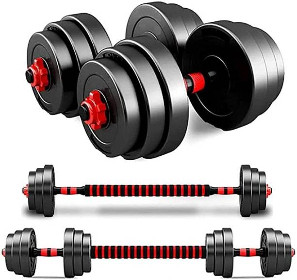 UNEEQUE FIT unique fit 3 In1( 10 kg ) Convertible Dumbbell kit (2.5 kg x 4 ) +1conector rod Adjustable Dumbbell