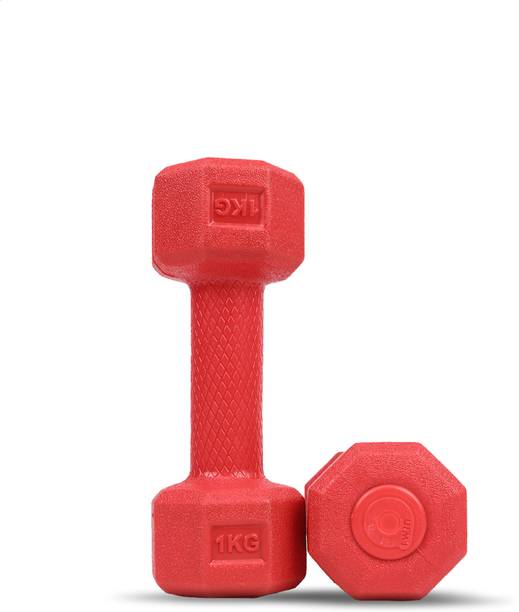 AIVIN Coregrip 1.0 PVC Dumbbells | Set of 2 | No Roll Hex Head | Easy-Grip Coating Fixed Weight Dumbbell