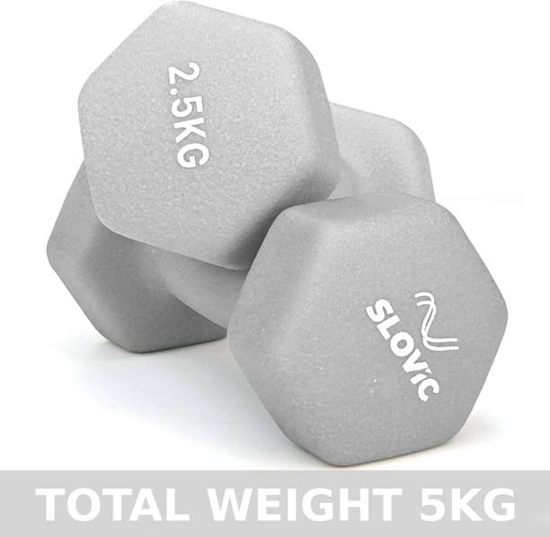 SLOVIC Neoprene Dumbbells Set for Home Gym | Anti-Skied Iron Dumbell Fixed Weight Dumbbell