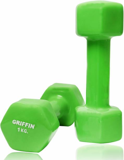 ग्रिफिन Cast Iron Vinyl Coated Dumbbell ( 1 + 1 = 2 kg ) निश्चित वजन डम्बल