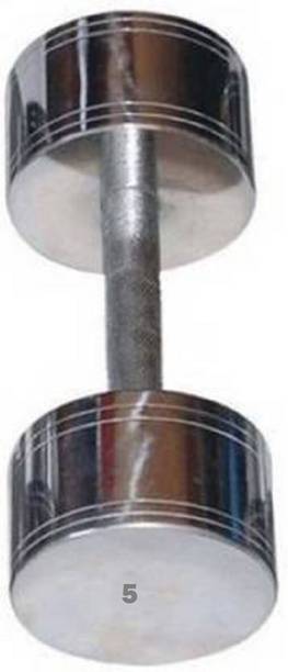 sportsistic GVR 1 Best Quality (5KG*1) Single Piece Steel Dumbbell Fixed Weight Dumbbell