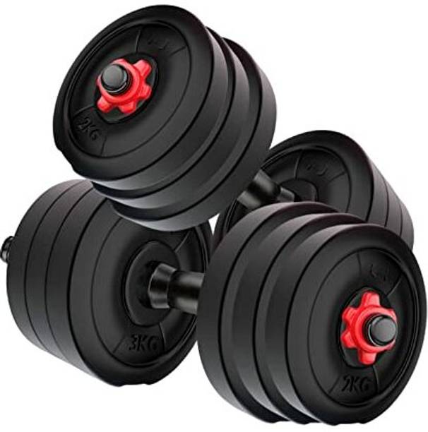 aman fitnes QUALITY Pvc 10 Kg (2.5 Kg X 4 ) Adjustable Dumbbell Set Adjustable Dumbbell