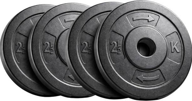GEETAFITNESS (2.5kg x 4) P.V.C weight plates, Filled with concrete, standard weights plates Adjustable Dumbbell
