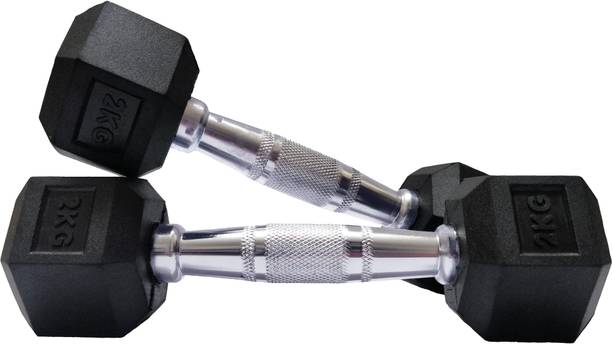 SRIDAYA HEX DUMBBELL 2KG (2PCs X 2Kg) Fixed Weight Dumbbell