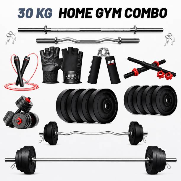 JMB 30KG-3ft straight+curl rod, dumbbell rods,pvc plates+acc Adjustable Dumbbell