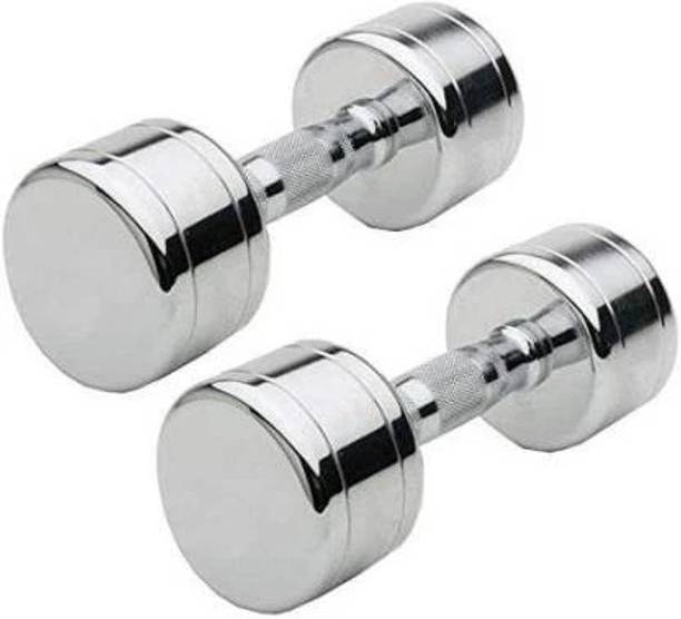 wWAR PAIR OF 5KG(5KGX2) STEEL FIXED WEIGHT DUMBBELLE Fixed Weight Dumbbell
