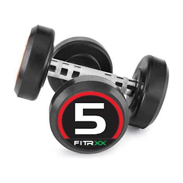 FITRXX Pair of Rubber Coated Bouncer Full Body Workout |Set of 2| Fixed Weight Dumbbell