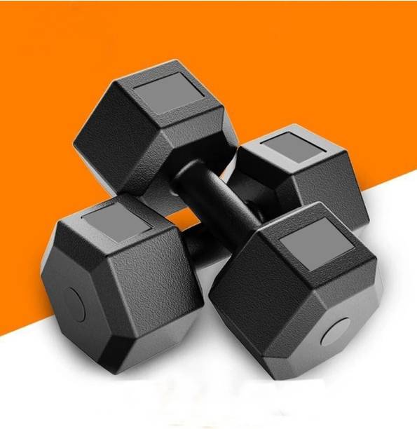 HOC 10kg High quality PVC Dumbbell for Gym and Home each dumbbell is 5kg Fixed Weight Dumbbell