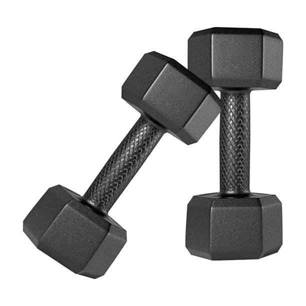 Unishore Gym Set (5KG X 2PCS) PVC Pair for Home Gym Fixed Weight Dumbbell