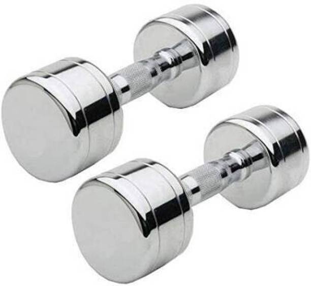 vnh PAIR OF 5 KG(5KG X 2)STEEL DUMBBELLS Fixed Weight Dumbbell