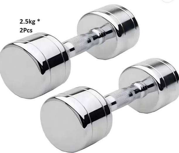 Sports Era Steel Dumbbells (2.5 kg X 2) 5 kg Set, Fitness Heavy Duty Solid Adjustable Dumbbell