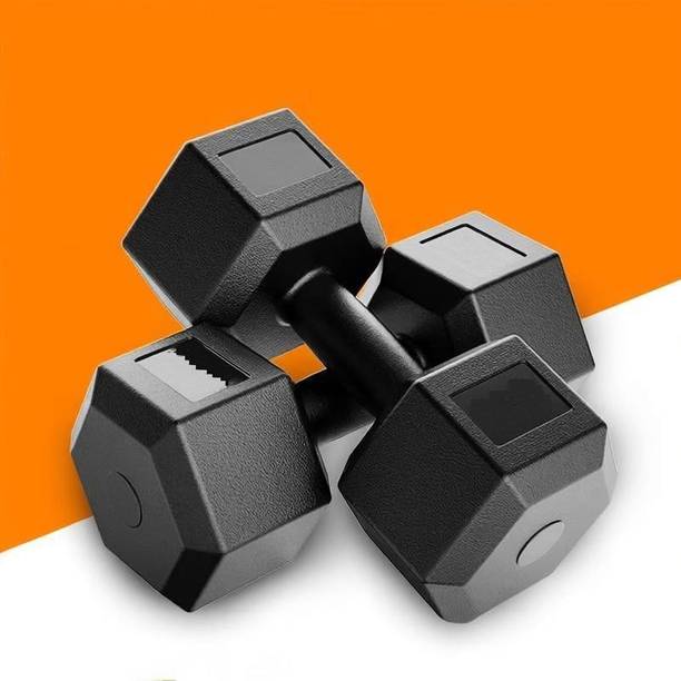 unique fit PVC Dumbbell Set 5KG X 2 PCS, 1 Pair Dumbbells, Hex Dumbbells, Home Gym Fixed Weight Dumbbell