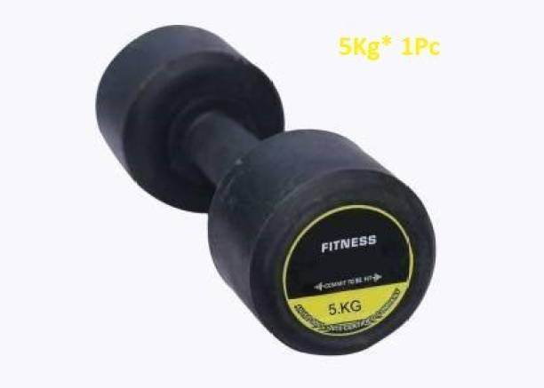 GYM KART (5Kg X Pc1) Exclusive Premium Quality Rubber Dumbbell Fixed Weight Dumbbell