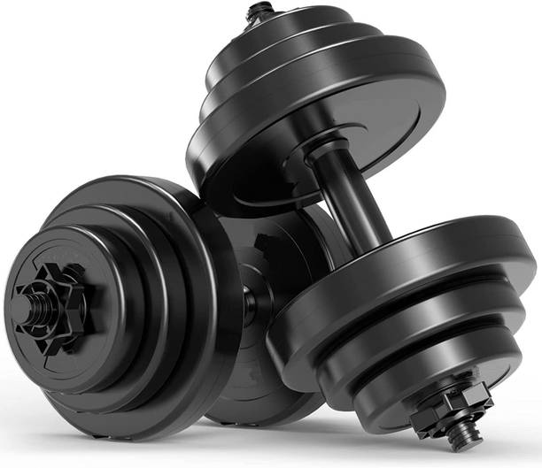 WILORA 10 KG PVC Dumbbell Set Combo From Home Exercise Adjustable Dumbbell