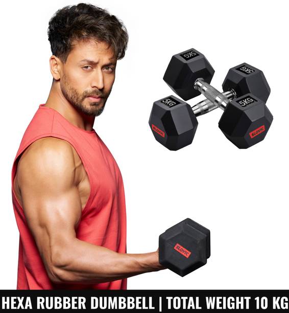 SLOVIC Dumbbells Set for Home Gym | 5 kg | Set of 2 Fixed Weight Dumbbell