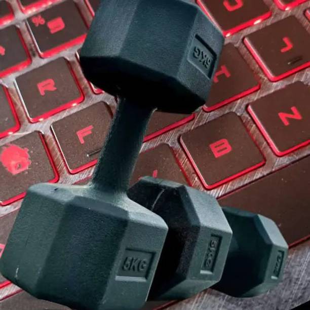 PBX PVC , 1 Pair, Hex , Home Gym 5KGS X 2PCS Fixed Weight Dumbbell