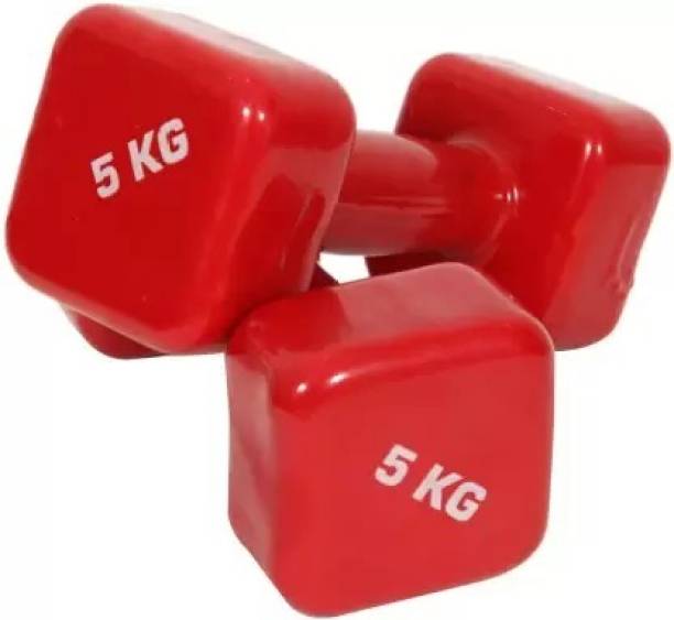 SARCKND 5 Kg X 2 Rubber Dumbbell Fixed Weight Dumbbell