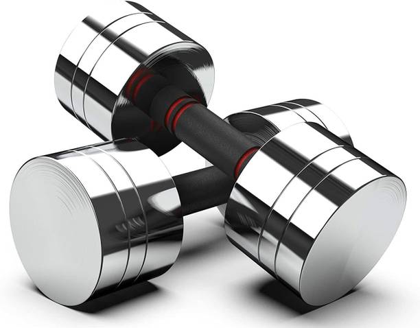 AMAN FIT Steel Dumbbell Set 10KG X 2 PCS, 1 Pair Dumbbells, Steel Dumbbells, Home Gym Fixed Weight Dumbbell