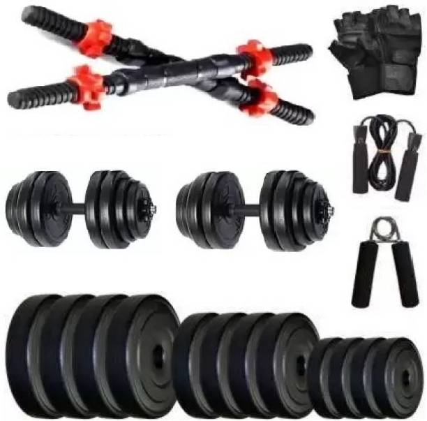 RaveenaFitness PVC Set Combo With Accessories For Adjustable Dumbbell
