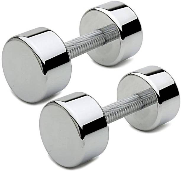 Tuff chrome plated steel 2.5kg Pair.. Fixed Weight Dumbbell