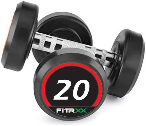 FITRXX Set Of 20KGX2 High Quality Rubber Professional Bouncer Fixed Weight Dumbbell