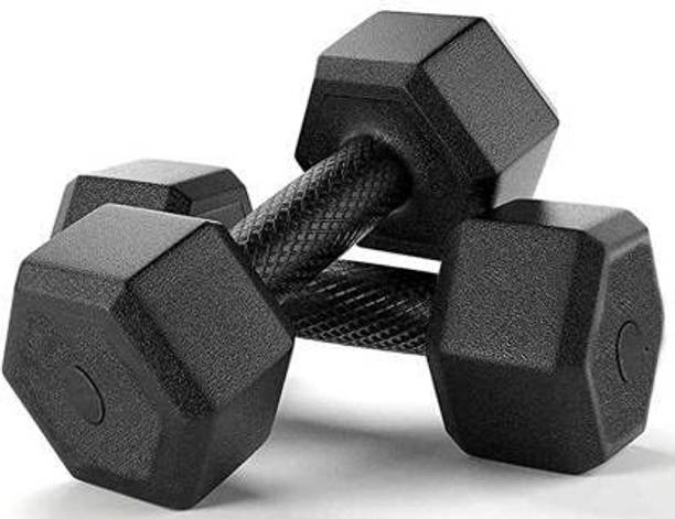 अक्टिव 3Kg Pair PVC Black Fixed Weight Dumbbell (6 kg)