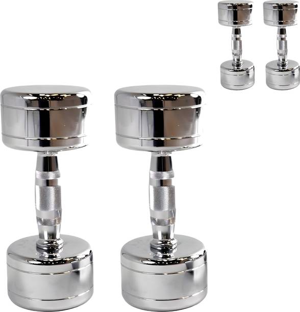 YDV Steel Dumbbells (10 kg X 2) 20 kg Set, Fitness Heavy Duty Solid Adjustable Dumbbell