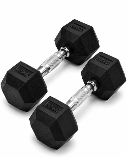 NLW Rubber Coated Hex Dumbbell Pair Adjustable Dumbbell