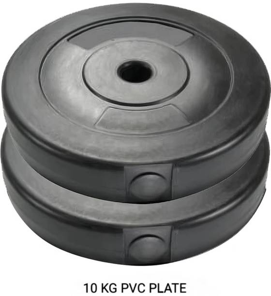 GEETAFITNESS 10 KG PVC PLATE (5*2) BLACK WEIGHT PLATE (10KG) Adjustable Dumbbell