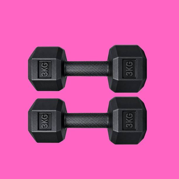Urvi 3 KG Dumbbell Pair with Textured Handle for Secure Grip Fixed Weight Dumbbell