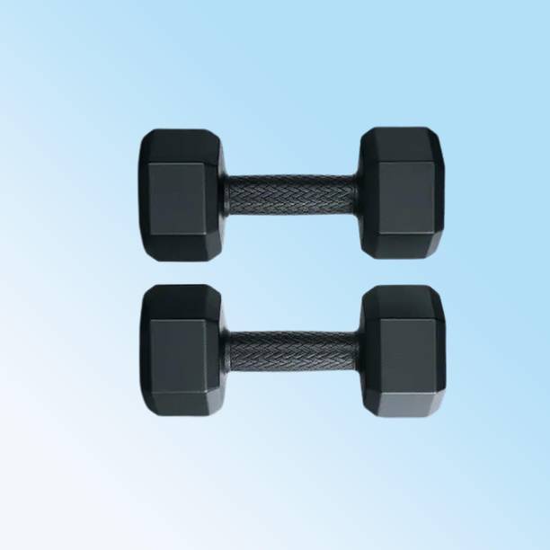 FitFreaks PVC , Pair, Hex , Home Gym 5KGS X 2PCS Fixed Weight Dumbbell Fixed Weight Dumbbell