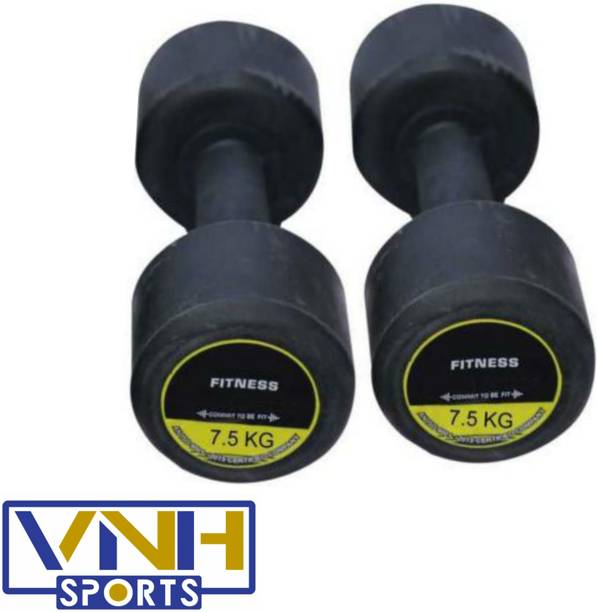 vnh Pair of 7.5Kg (7.5Kg X 2) Rubber Fixed Weight Dumbbell