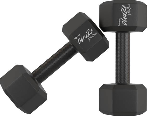 Lifelong Chaze by Milind Soman CZPVCHD04 PVC Hex Dumbbells Pack of 2 (5kg*2) Fixed Weight Dumbbell  (10 kg)