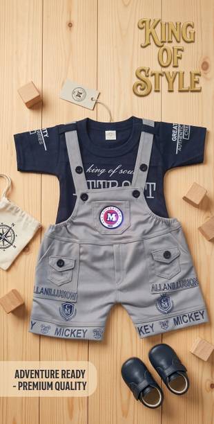 Men Silver Dungaree