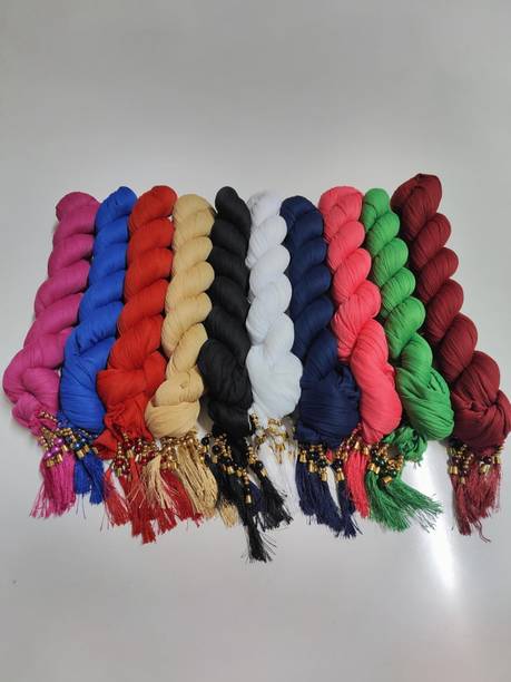 Lycra Blend Solid Multicolor Women Dupatta