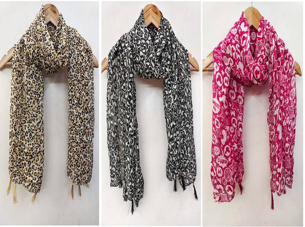 URGEN Georgette Floral Print Women Dupatta