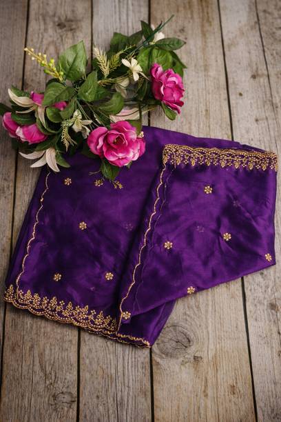 Chiffon Embroidered Purple Women Dupatta