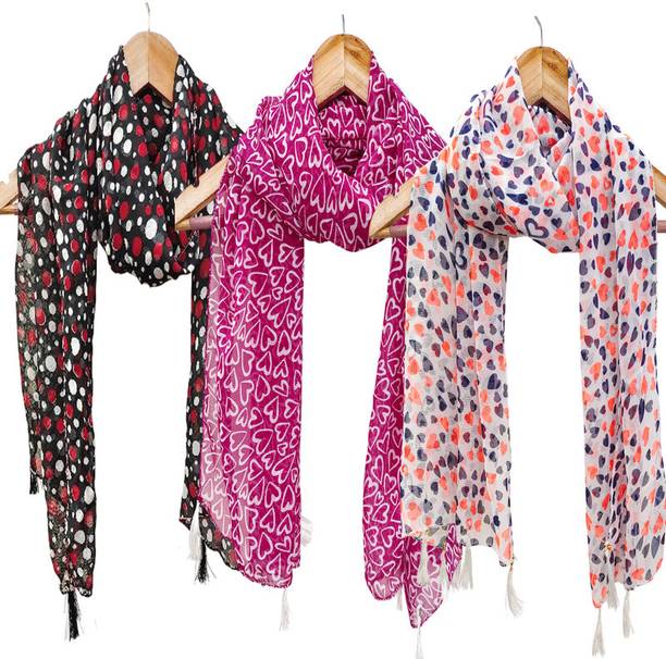 URGEN Georgette Floral Print Women Dupatta