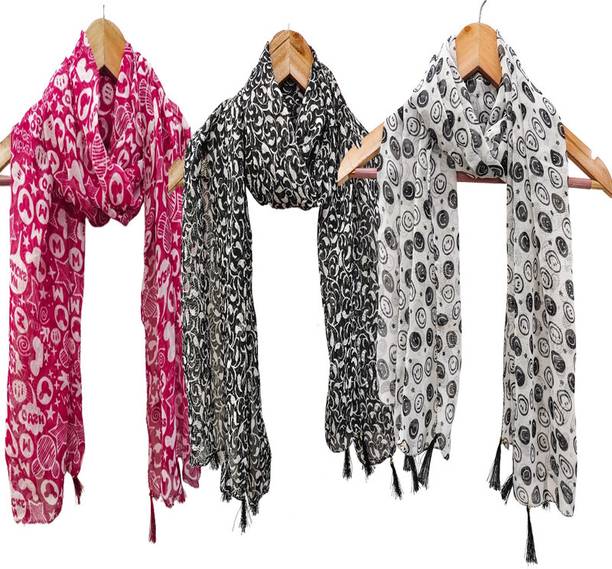 URGEN Georgette Floral Print Women Dupatta