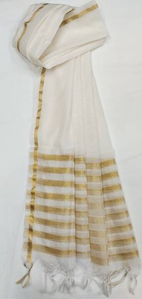 Firefly Nylon Chanderi Striped Women Dupatta