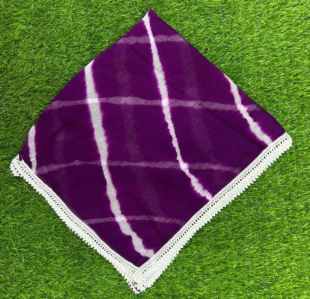 Chiffon Striped Purple Women Dupatta