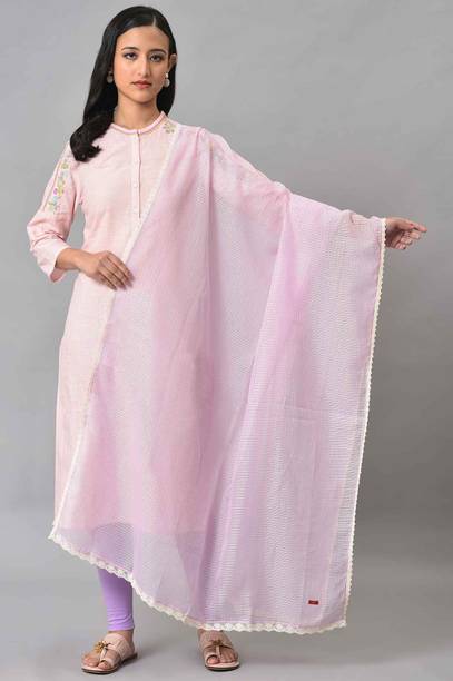 Polyester Solid Purple Women Dupatta