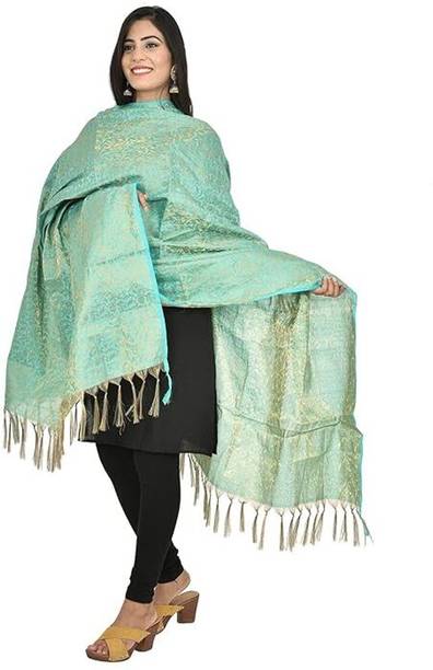 Savitri Cotton Blend Self Design Women Dupatta