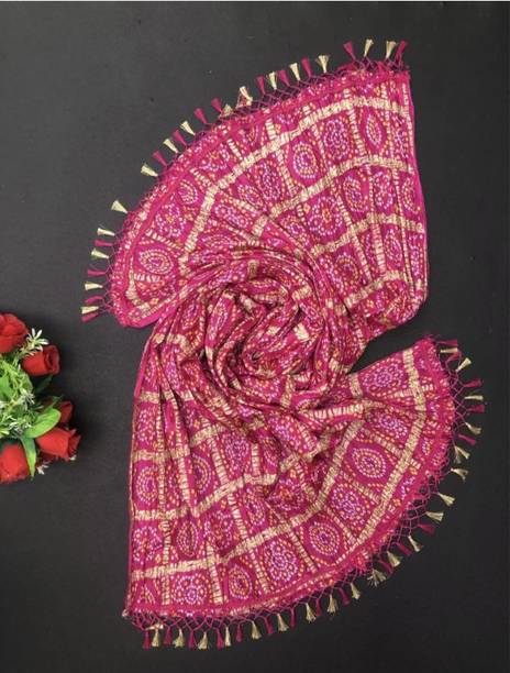 Pure Cotton Solid Pink Women Dupatta