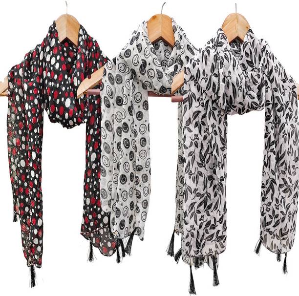 URGEN Georgette Floral Print Women Dupatta