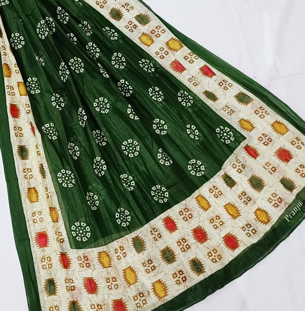 Pure Cotton Printed Dark Green Women Dupatta